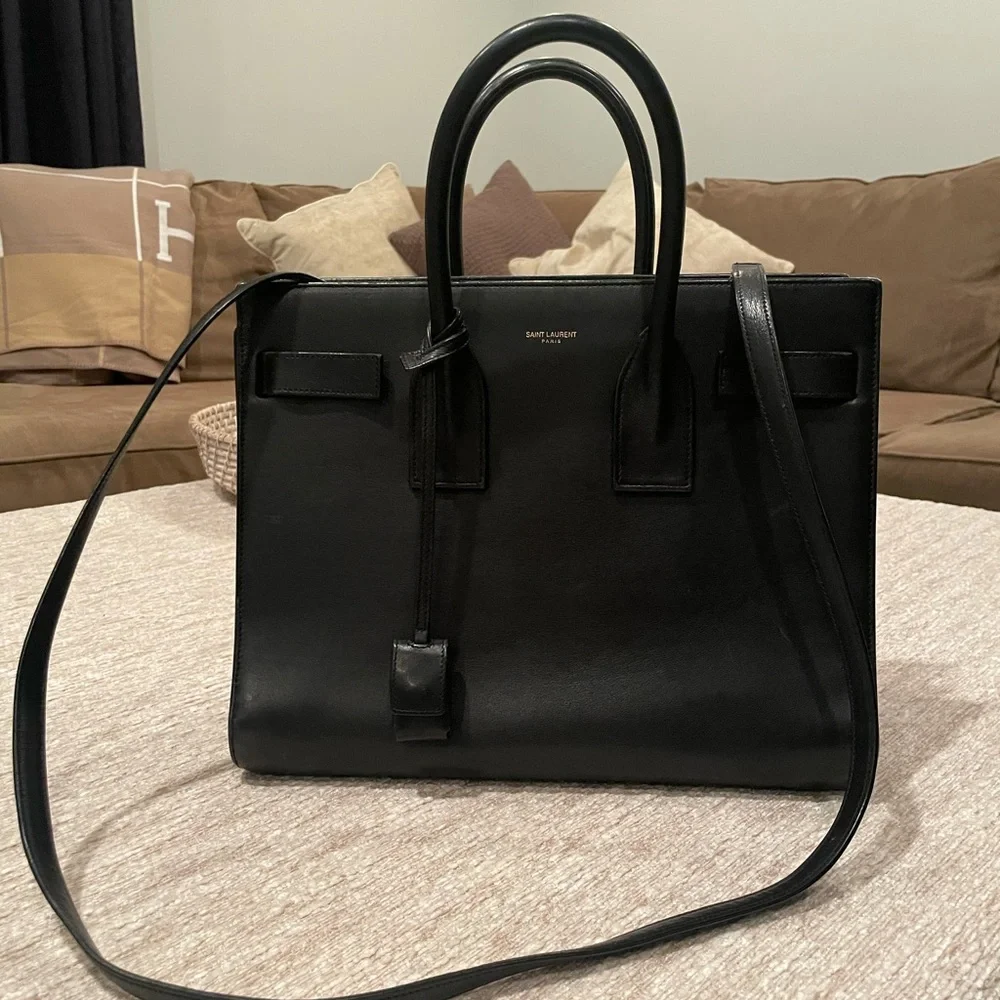 Saint Laurent Carryall Sac De Jour Leather Satchel - Picture 3 of 13